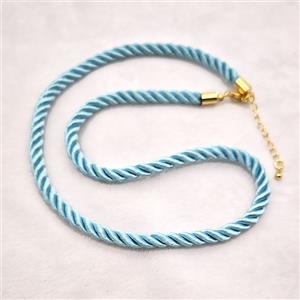 Blue Nylon Wire Necklace, approx 5mm, 40-45cm length [FR11903]