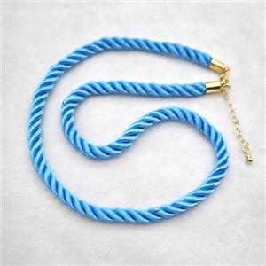 Skyblue Nylon Wire Necklace, approx 5mm, 40-45cm length [FR11904]
