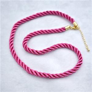 Hotpink Nylon Wire Necklace, approx 5mm, 40-45cm length [FR11909]