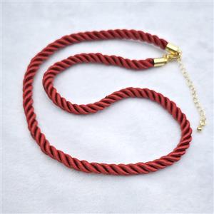 Red Nylon Wire Necklace, approx 5mm, 40-45cm length [FR11910]