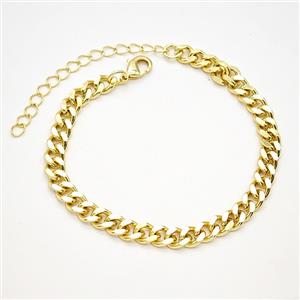 Copper Bracelets Chain Gold Plated, approx 4-6mm, 18-23cm length [FR11951]