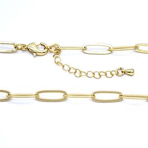 Copper Necklace Chain Gold Plated, approx 5-14mm, 42-47cm length [FR11973]
