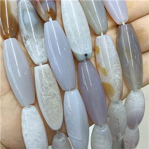Natural Agate Rice Beads Gray, approx 14-40mm [GA3649]