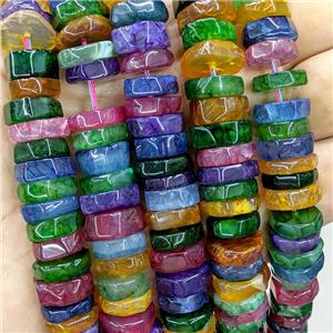 Natural Agate Heishi Beads Dye Mixed Color, approx 10-13mm [GA3678]