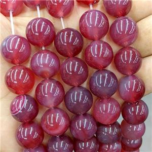 Red Agate Beads Smooth Round Dye, approx 16mm dia [GA3683]