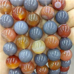 Agate Beads Smooth Round Dye Mixed Color, approx 16mm dia [GA3684]