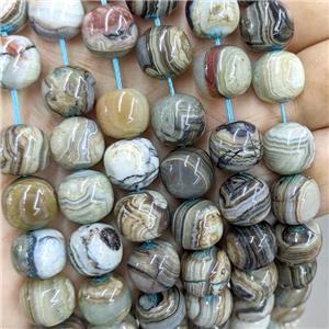 Natural Crazy Lace Agate Barrel Beads Dye, approx 12mm [GA3699]