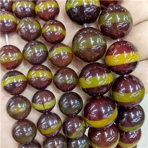 Tibetan Style Agate Beads Smooth Round Dye, approx 14mm, 28pcs per st [GA3703-14MM]
