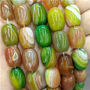 Natural Agate Barrel Beads Dye, approx 13-18mm [GA3709]