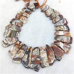 Red Crazy Lace Agate Slice Beads Freeform Graduated Topdrilled, approx 15-60mm [GA3780]
