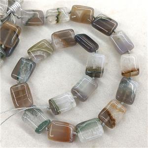 Natural Gray Agate Druzy Rectangle Beads, approx 15-20mm [GA3790]