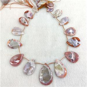 Natural Red Carnelian Agate Teardrop Beads Graduated Topdrilled, approx 14-50mm [GA3800]