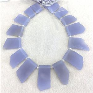Natural Blue Lace Agate Slice Beads With Druzy Topdrilled, approx 20-50mm [GA3801]