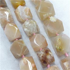 Natural Pink Sakura Agate Beads Cherry Freeform, approx 17-19mm [GA4006]