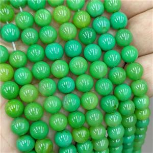 Natural Agate Round Beads Green Dye Smoth, approx 8mm [GA4039]