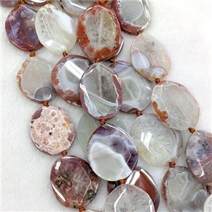 Natural Carnelian Agate Oval Beads Faceted, approx 30-40mm [GA4049]