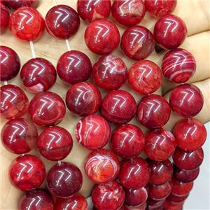 Red Agate Beads Smooth Round Dye, approx 14mm [GA4066]