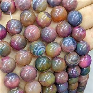 Agate Beads Smooth Round Dye Multicolor, approx 14mm [GA4083]