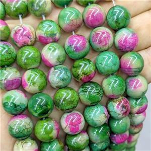 Agate Beads Smooth Round Dye Green, approx 14mm [GA4085]