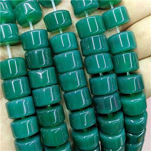 Natural Agate Heishi Beads Green Dye, approx 10-14mm [GA4144]