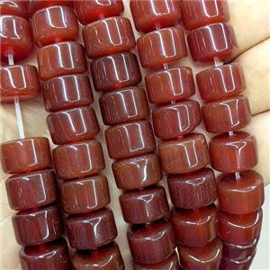 Natural Agate Heishi Beads Red Dye, approx 10-14mm [GA4145]