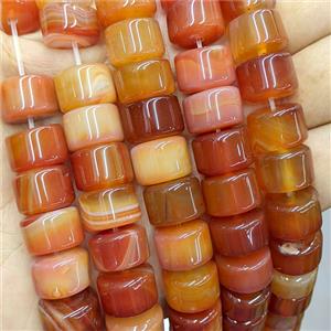 Natural Agate Heishi Beads Red Dye, approx 14mm [GA4155]