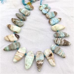 Natural Hemimorphite Teardrop Beads Graduated, approx 15-40mm [GA4172]