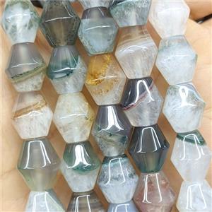 Natural Agate Druzy Bicone Beads Gray, approx 13-16mm [GA4206]
