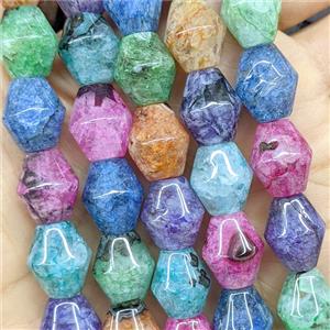 Agate Druzy Bicone Beads Dye Mixed Color, approx 13-16mm [GA4207]