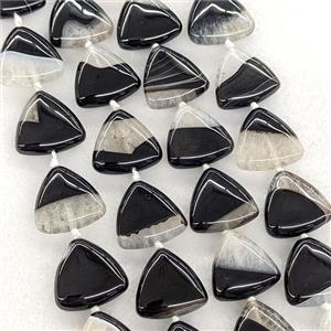Agate Druzy Triangle Beads Black White, approx 20mm [GA4212]