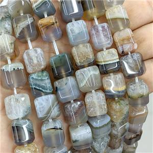Agate Druzy Cube Beads Faceted, approx 12mm [GA4213]