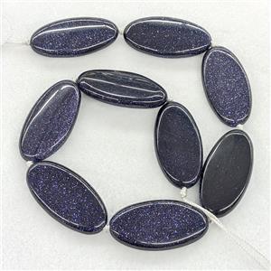 Blue Sandstone Oval Beads, approx 20-40mm [GA4228]