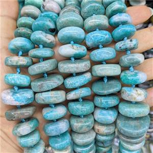Natural Blue Amazonite Heishi Spacer Beads Graduated, approx 12-28mm [GA4236]