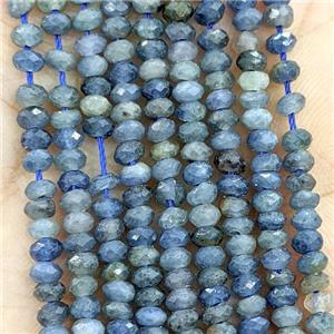 Natural Blue Sapphire Beads Faceted Rondelle, approx 2x4mm [GB23042]