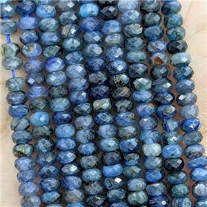 Natural Blue Kyanite Beads Faceted Rondelle, approx 2x4mm [GB23043]
