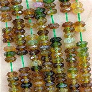 Natural Yellow Tourmaline Beads Faceted Rondelle, approx 2x4.7mm [GB23061]
