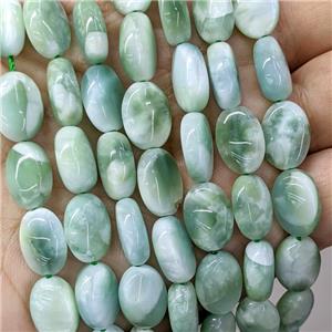 Natural Brazilian Peacock Angelite Beads Green Oval, approx 10-14mm [GB23071]