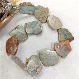 Natural Snakeskin Jasper Slice Beads Freeform, approx 20-30mm [GB23107]