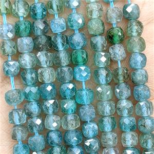 Natural Blue Apatite Beads Faceted Cube, approx 3.7-4.4mm [GB23123]