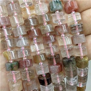 Natural Rutilated Quartz Heishi Beads Multicolor, approx 10-12mm [GB23130]