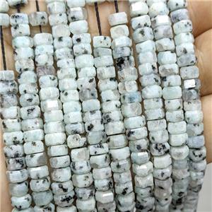 Natural Chinese Kiwi Jasper Hexagon Beads, approx 6mm [GB23165]