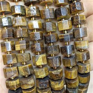 Natural Tiger Eye Stone Heishi Beads, approx 10mm [GB23238]