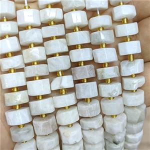 Natural White Moonstone Heishi Beads, approx 10mm [GB23241]