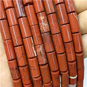 Natural Red Jasper Tube Beads Column, approx 8-16mm [GB23254]