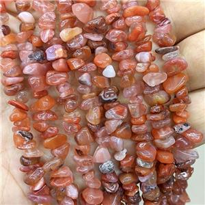 Natural Red Carnelian Agate Chips Beads Freeform, approx 5-8mm, 32 inch length [GB23256]