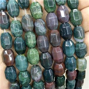 Natural Indian Agate Prism Beads Multicolor, approx 10-14mm [GB23263]