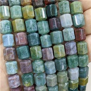 Natural Indian Agate Prism Beads Multicolor, approx 8-10mm [GB23267]