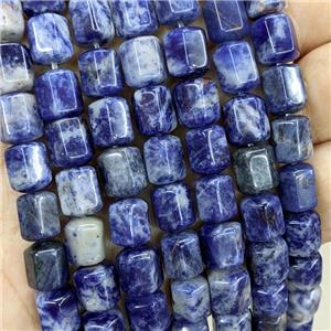 Natural Blue Sodalite Prism Beads, approx 8-10mm [GB23268]