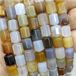 Natural Agate Prism Beads Multicolor, approx 8-10mm [GB23293]