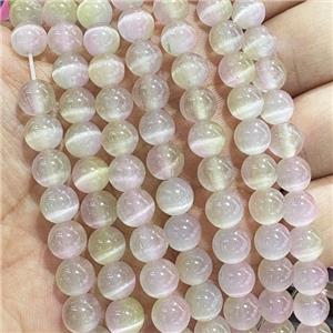 Cat Eye Round Beads Smooth Dye, approx 8mm dia [GB23296]